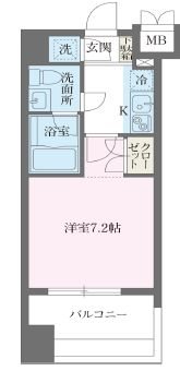 パシフィックレジデンス芝一丁目 1403号室 間取り