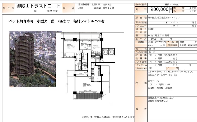 御殿山トラストコート 外観