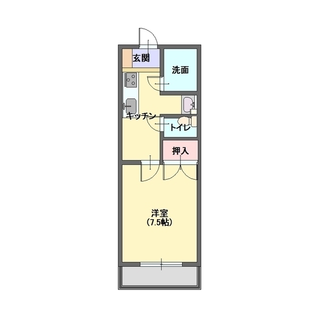 コーポ花輪A棟 間取り