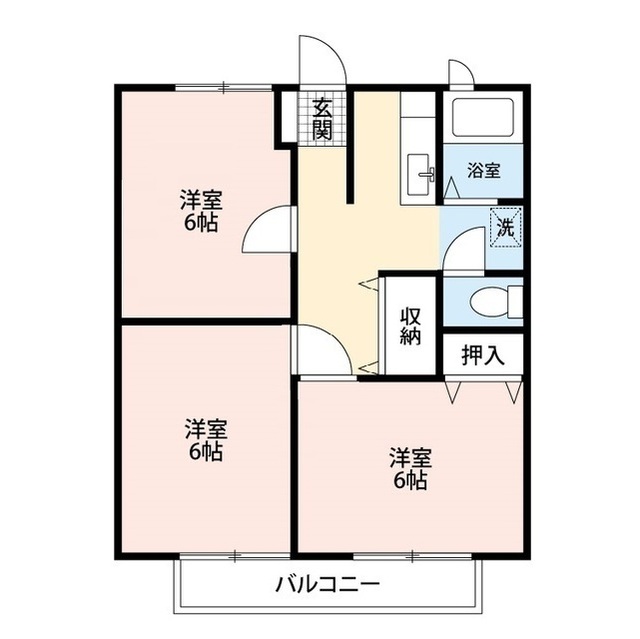 ST甲府・堀之内ハイツD棟 間取り