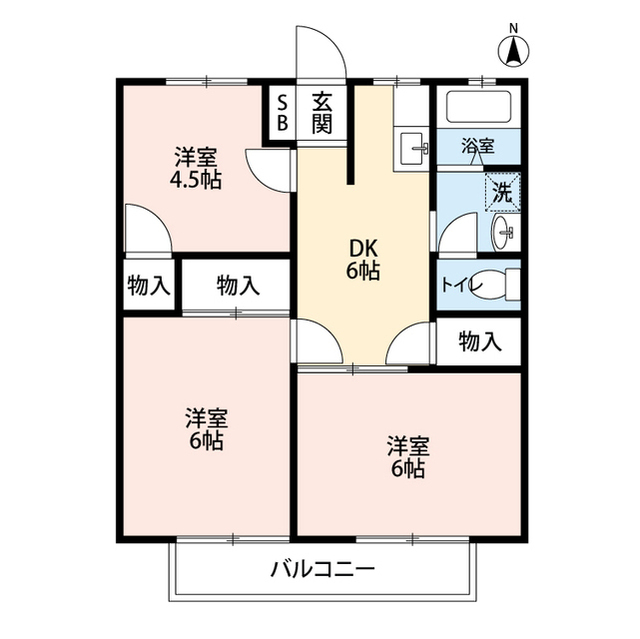 ハイツ中込1棟 間取り