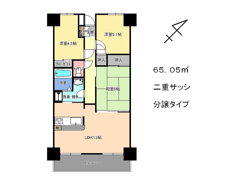 グランドハイツ今泉 間取り