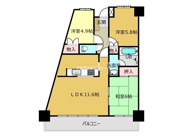 ガーデンコート簗瀬 間取り