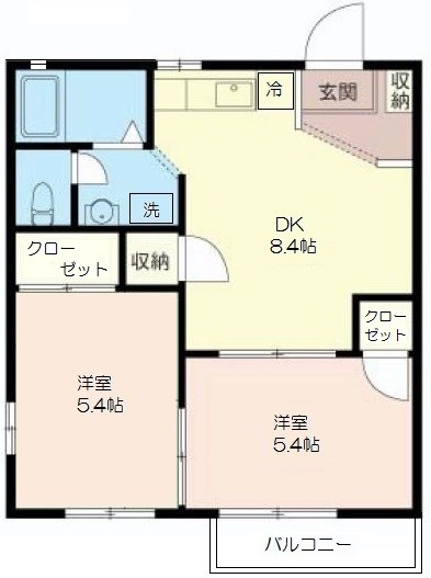 ルミエール二宮 205号室 間取り