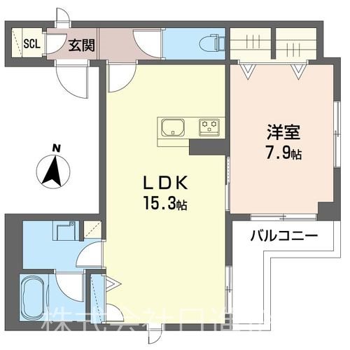 ソレイユ都 201号室 間取り