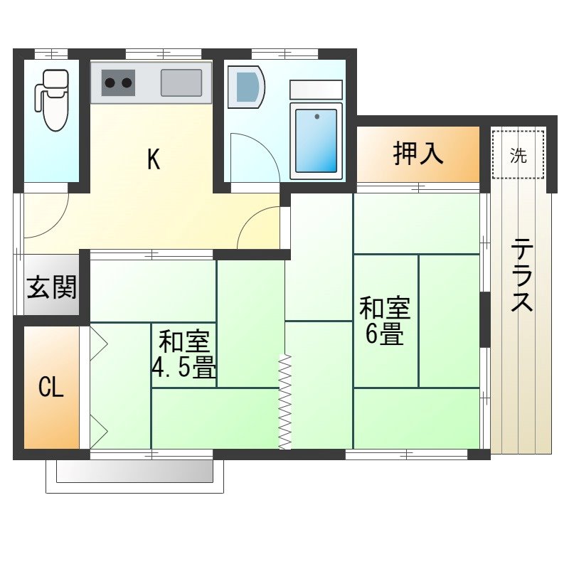 八幡町スカイハイツ 間取り