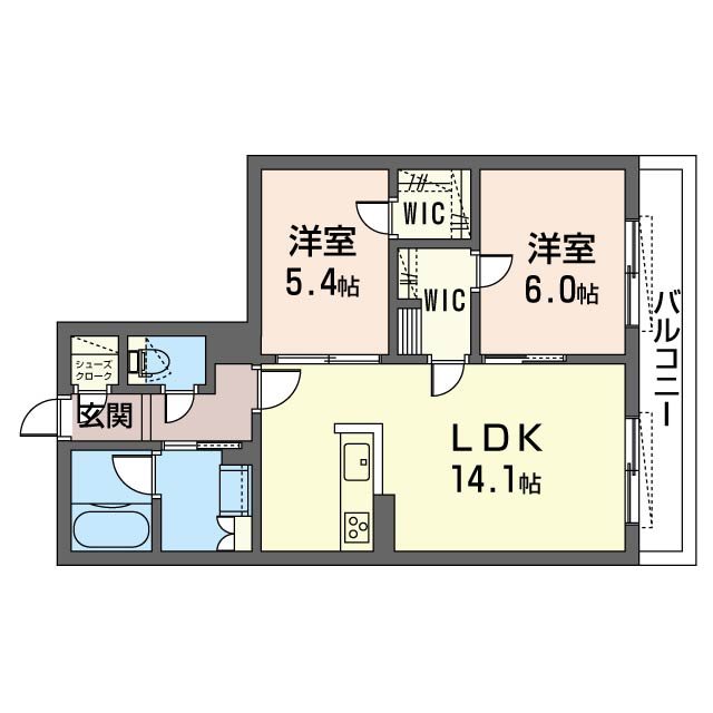 エクラージュ国立 間取り