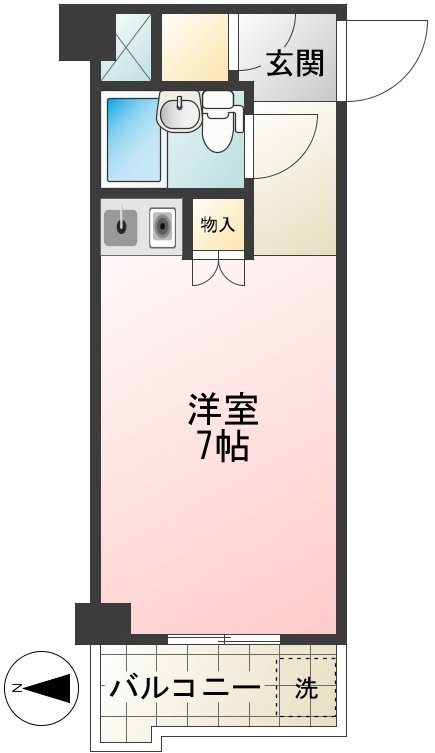 セザールプラザ府中 間取り
