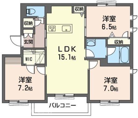 カーサ　レジオ国立 間取り