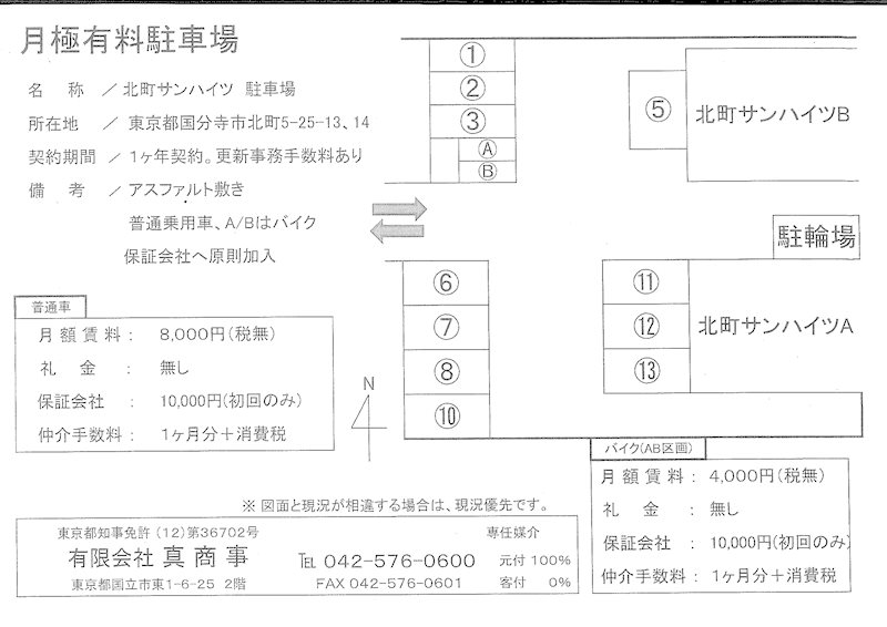 北町サンハイツ駐車場 間取り