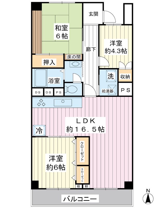 サンコーポ浦安B棟 間取り