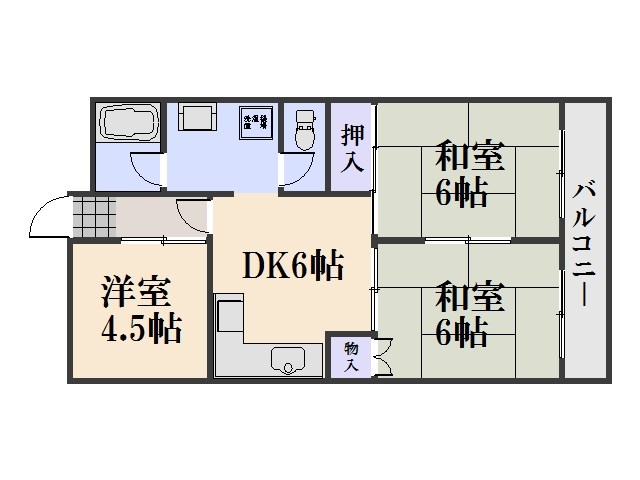 ラピーヌ円山 203号室 間取り