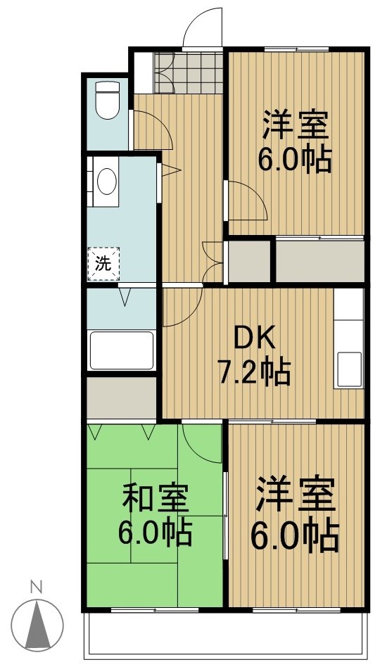 パークハイツ野村 401号室 間取り