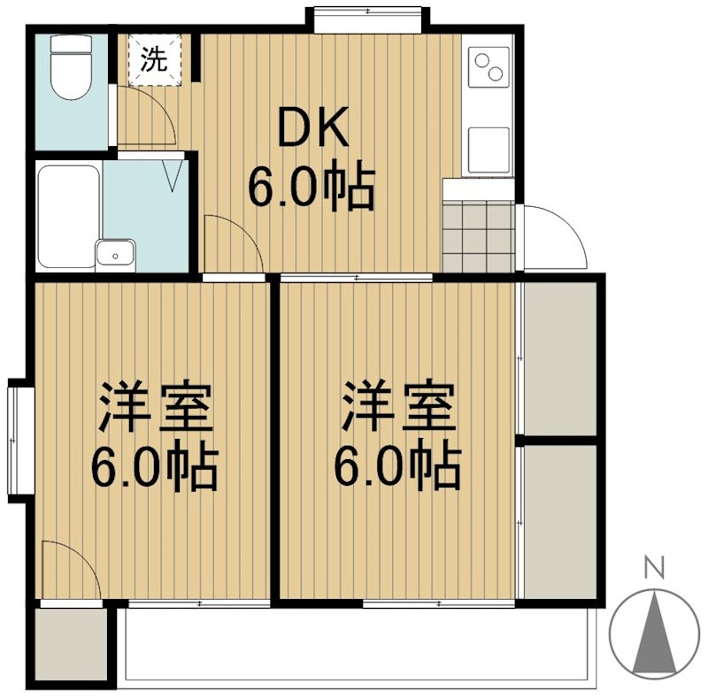 サンライズ 105号室 間取り