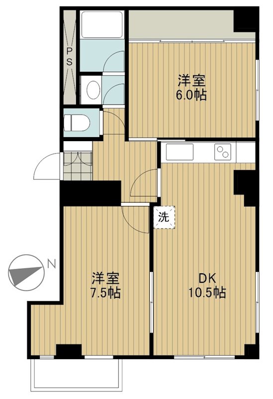 プロスペルTMKW 603号室 間取り