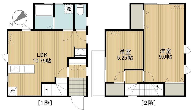 高倉5丁目貸家 B号棟 間取り
