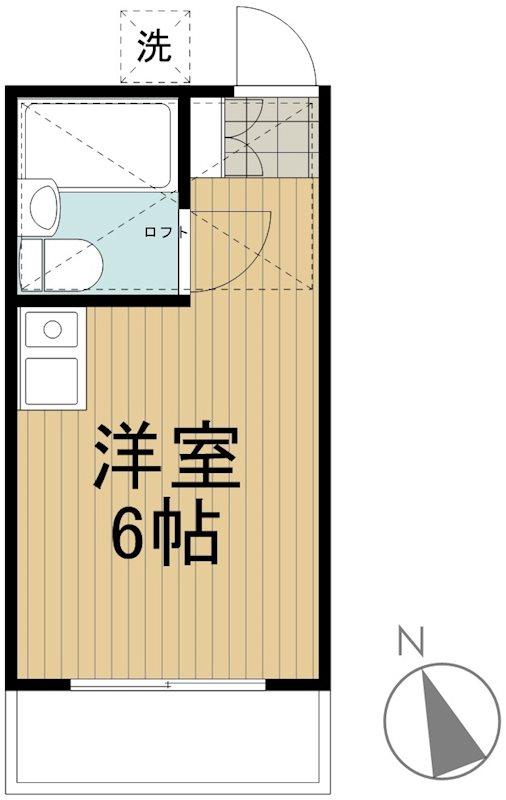 サンハイツ萩山 205号室 間取り