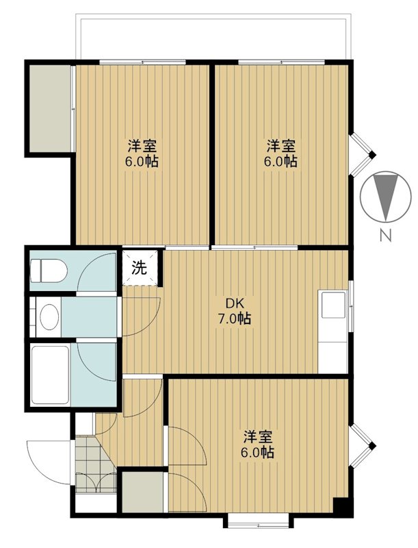 ビップロイヤル 303号室 間取り