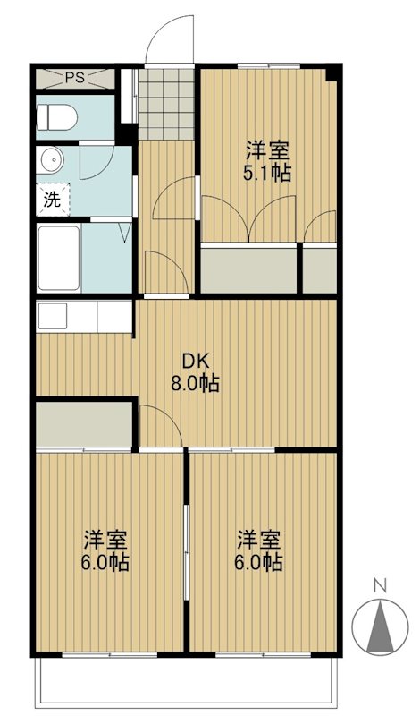アークパレス62 207号室 間取り