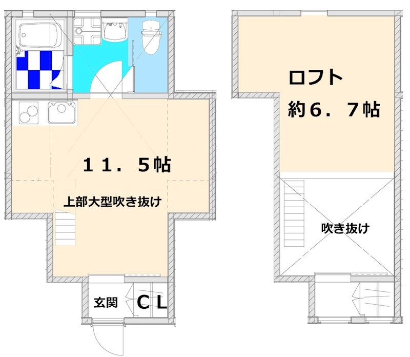 プレスト自由が丘 102号室 間取り