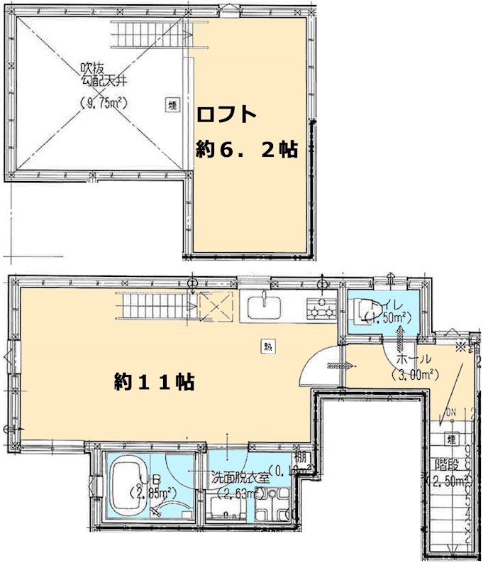 カイラカラン根津 203号室 間取り