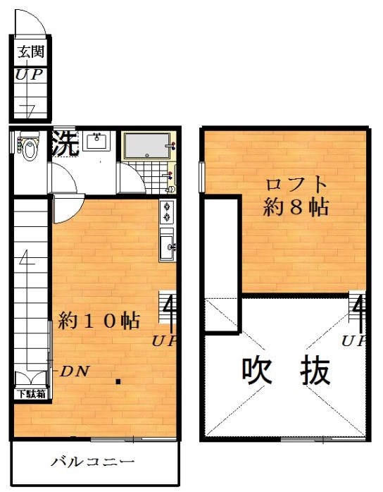 Highbury立川（ハイバリー立川） 2W号室 間取り