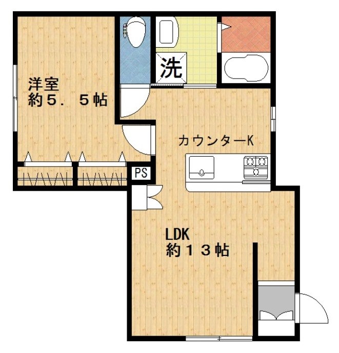 ウエアハウス 101号室 間取り