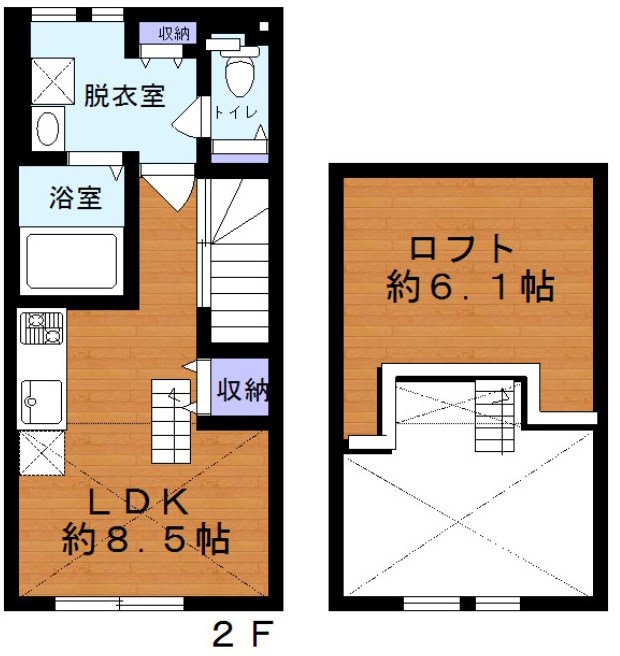 岩淵町ハウス 205号室 間取り