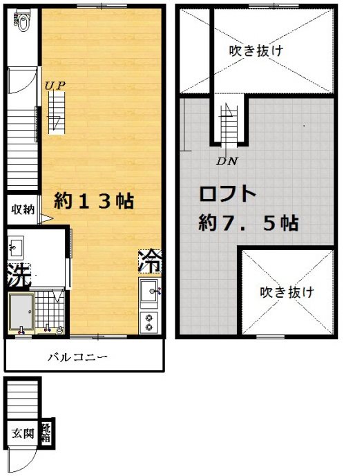 ハウゼ経堂 202号室 間取り