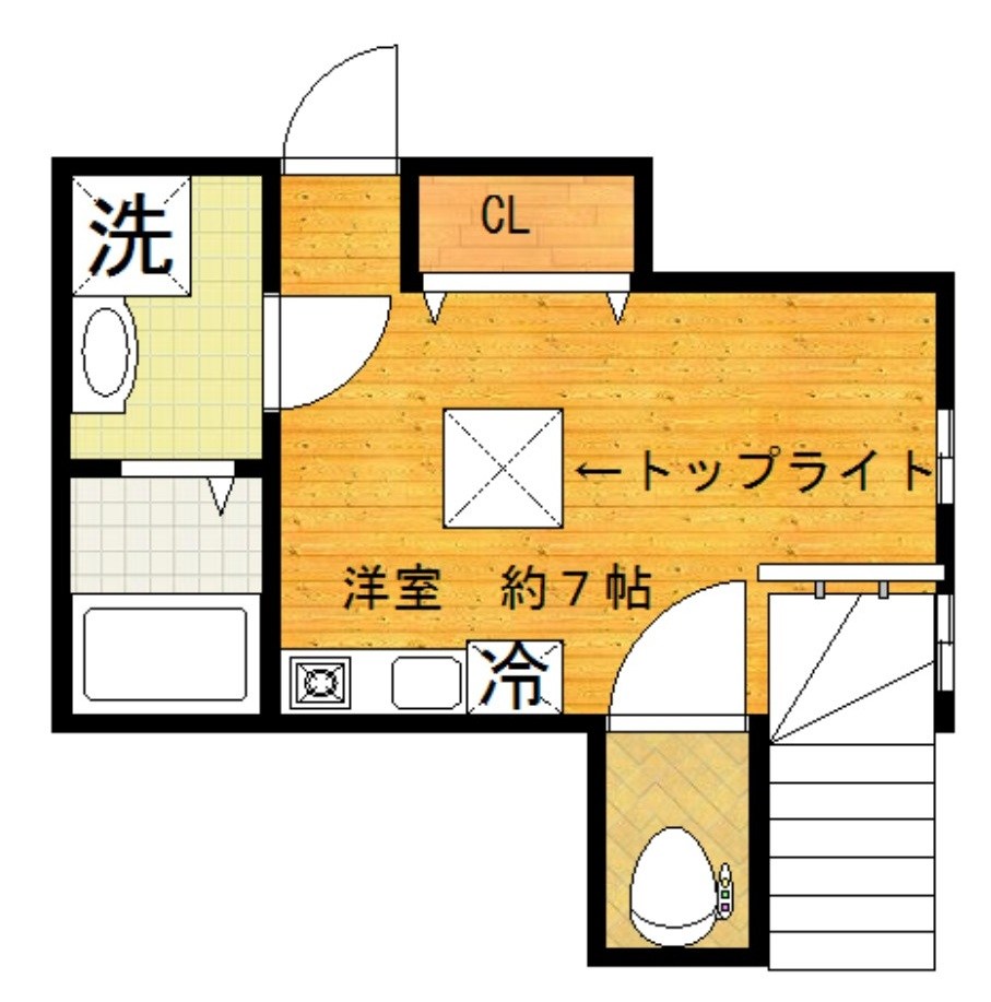 ハイツＫＡＭＥＩ（ハイツカメイ） 201号室 間取り
