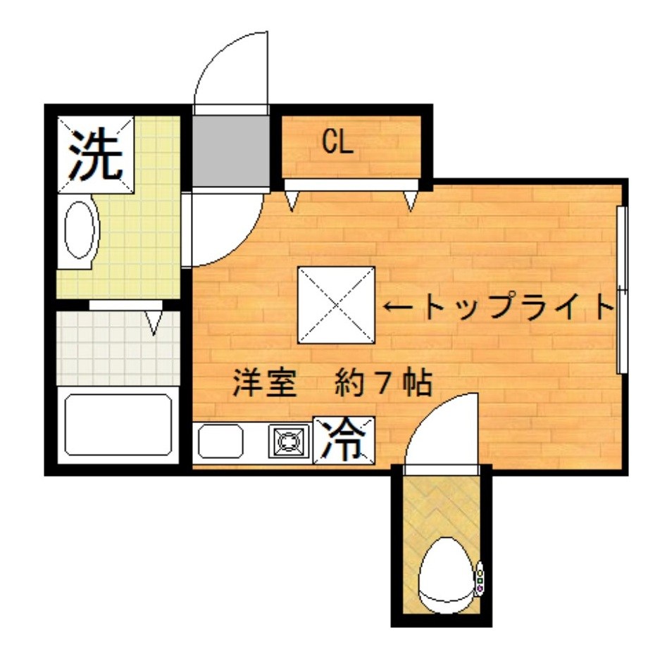 ハイツＫＡＭＥＩ（ハイツカメイ） 201号室 間取り
