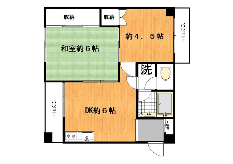 ヴィラコート用賀 202号室 間取り