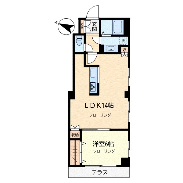 シャルム学芸大学 103号室 間取り