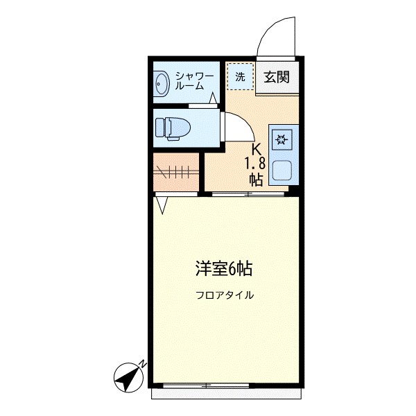 シティーハイムイソムラ 102号室 間取り