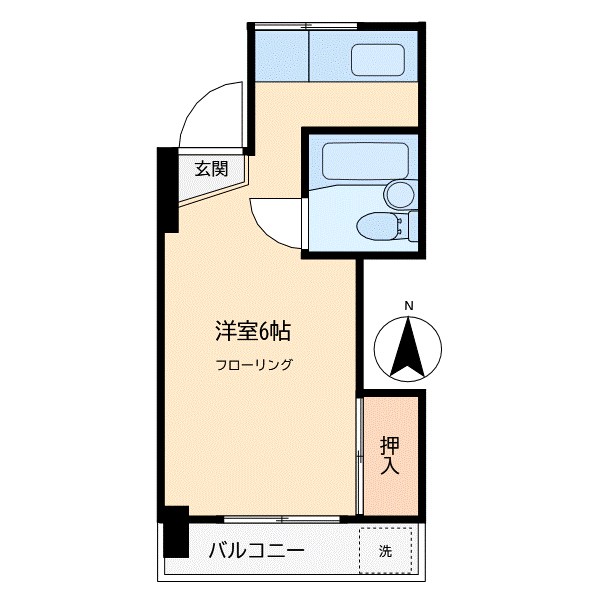 シャトレ監物 603号室 間取り
