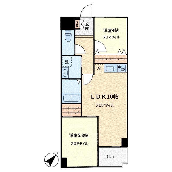 グリーンプラザ武蔵小山 ４Ｆ 403号室 間取り