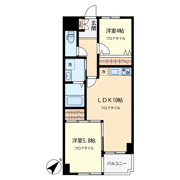 グリーンプラザ武蔵小山 ４Ｆ 403号室 間取り