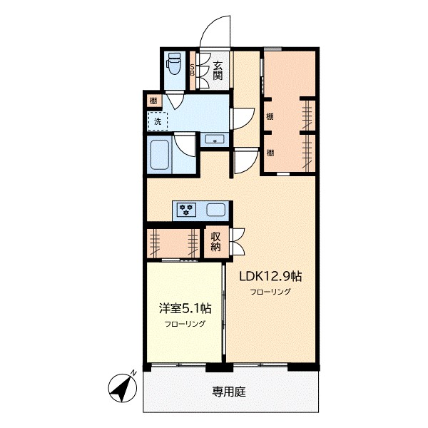 常磐松サマリヤマンション　104号 間取り