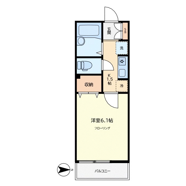 パークレーン自由ヶ丘１ 208号室 間取り