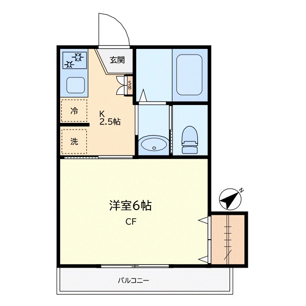 grace祐天寺 202号室 間取り
