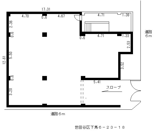 学芸コーポ駐車場 間取り