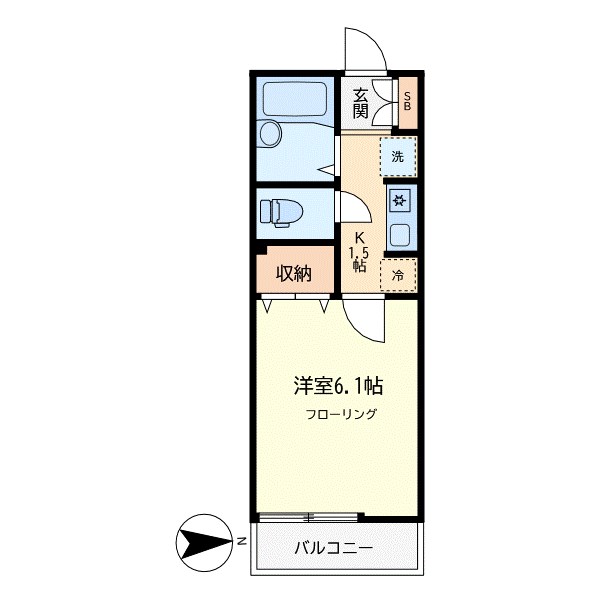 パークレーン自由ヶ丘１ 111号室 間取り