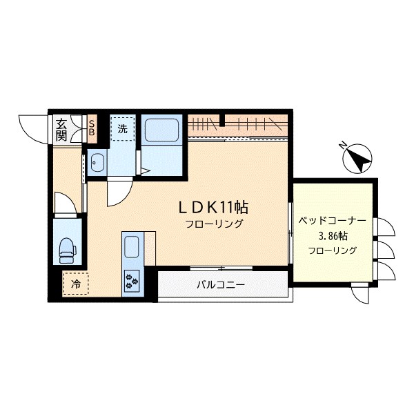 シャスティーナ目黒 301号室 間取り