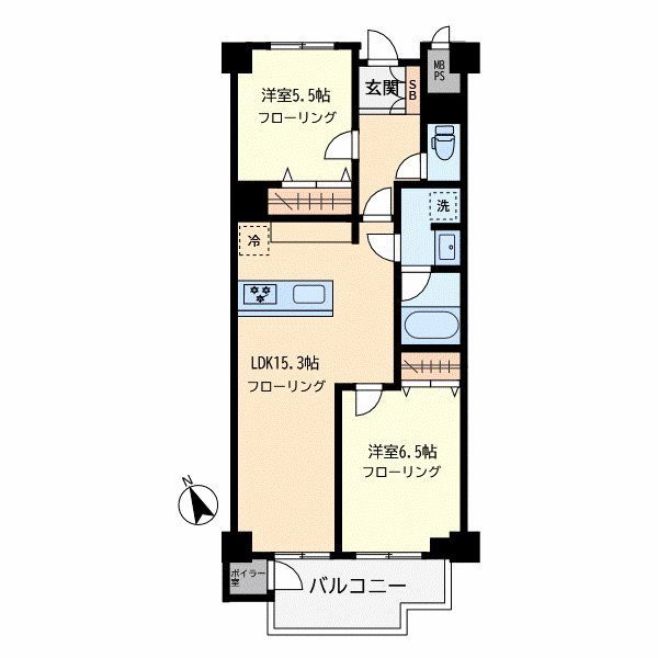 自由が丘パインクレスト 402号室 間取り