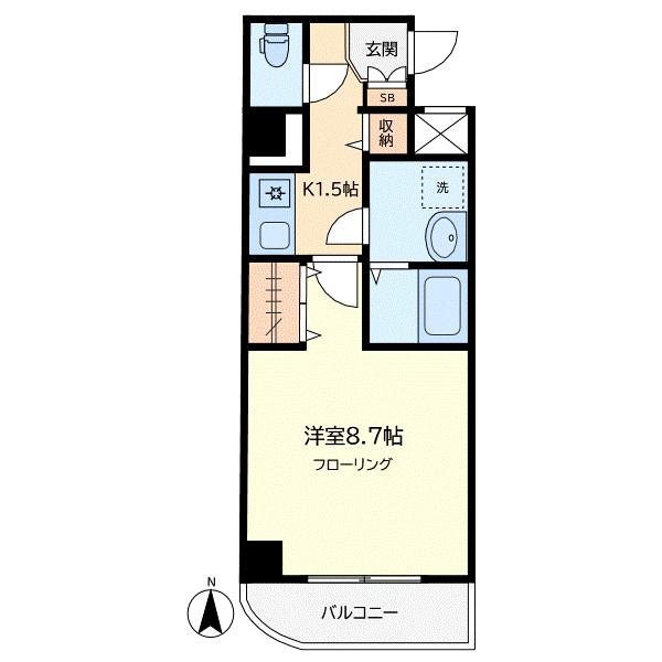 グランデ学芸大 304号室 間取り
