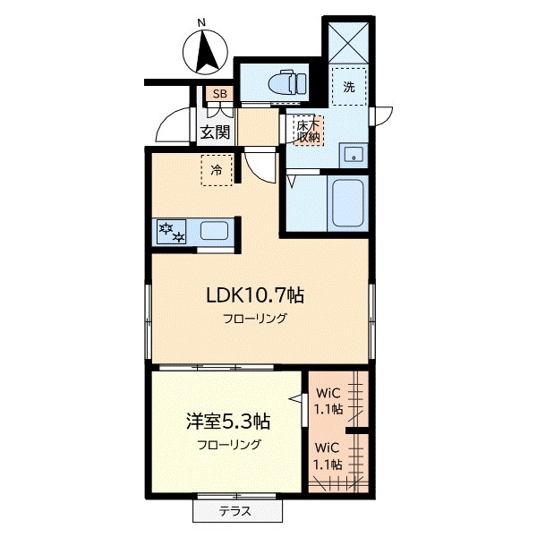 Ｐｒｉｍｅｒｏ（プリメーロ） C号室 間取り