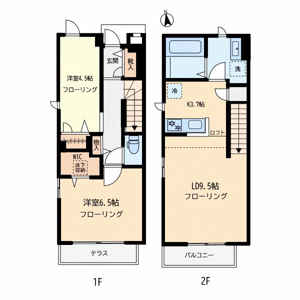 グリュック鷹番 4号室 間取り