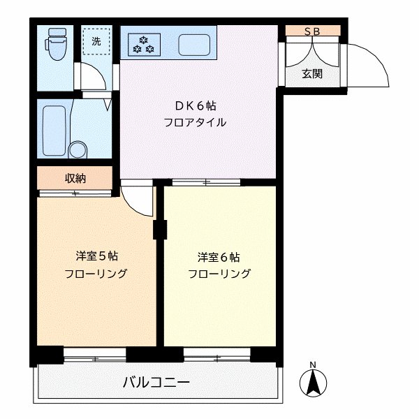 メンゼイル柿の木坂 305号室 間取り