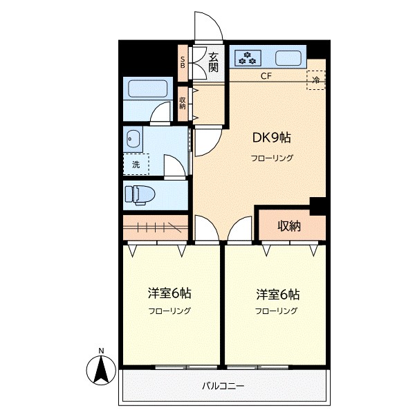 マンション都立大　602号 間取り