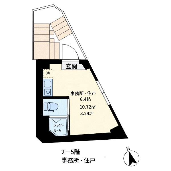 SALA五本木ビル 3F号室 間取り